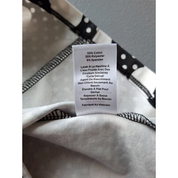 Talbots Womens Polka Dot Blouse XS Sleeveless Black White Whimsy Goth Corpcore - Picture 5 of 7